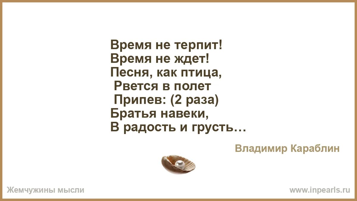 Время терпит значение. Время терпит значение