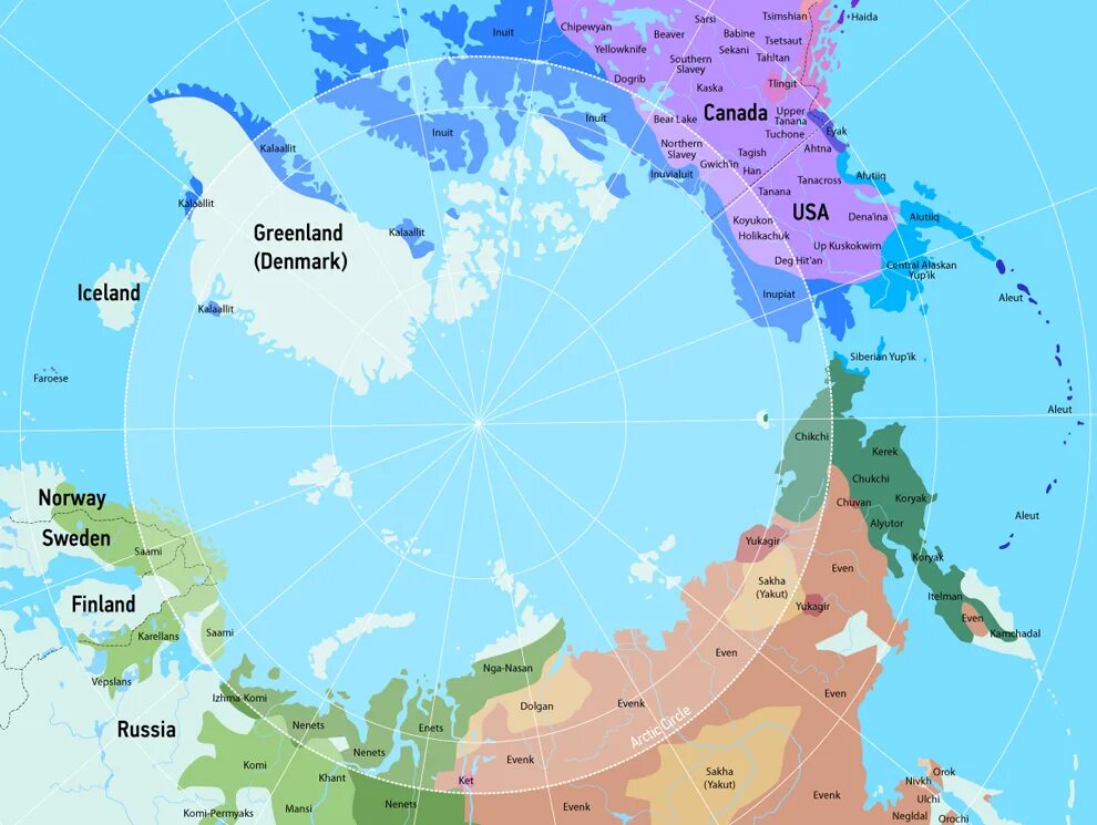 Граница Канады Аляски и России за полярным кругом на карте. Арктика на карте России. Канада и Гренландия.