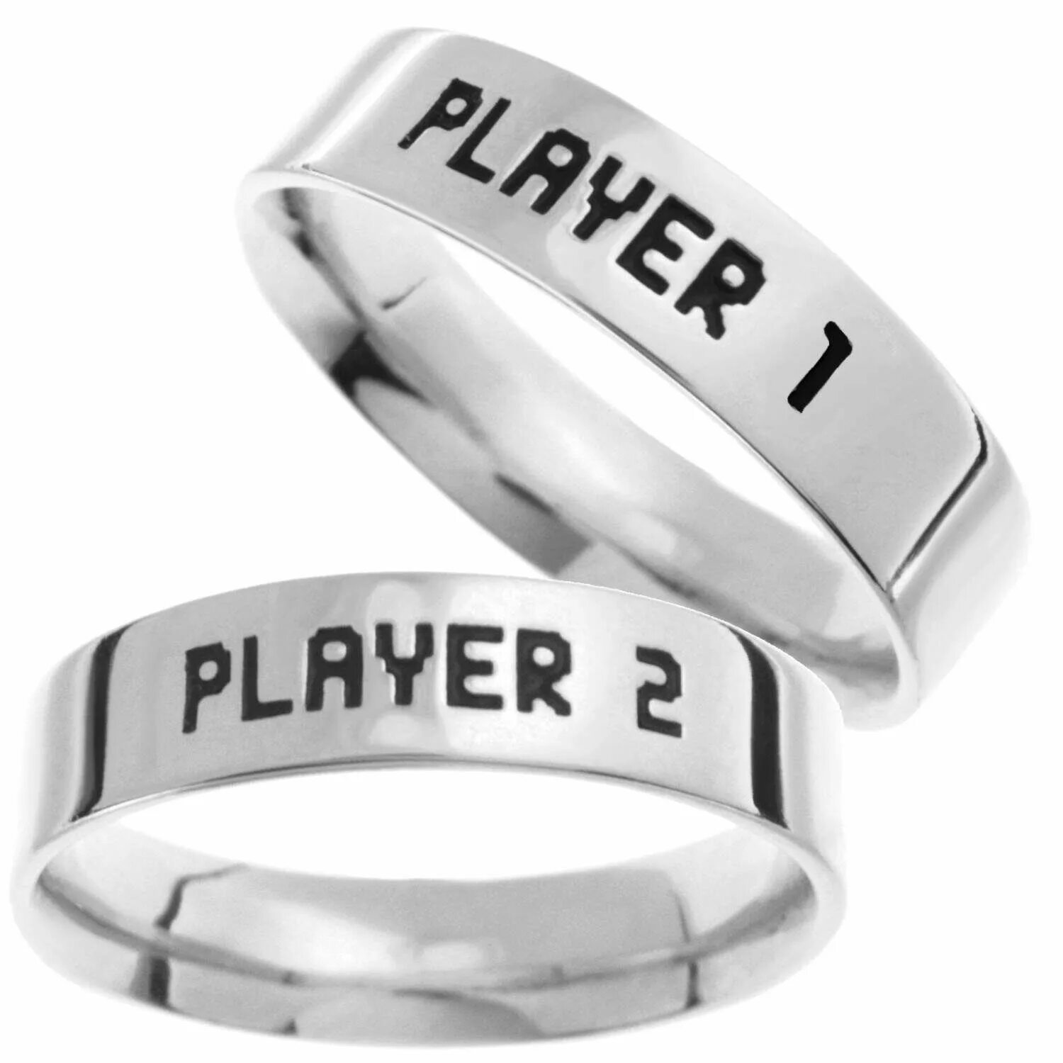 The fake player 1.20 1. Кольца player 1 player 2. парные кольца player 1 и player 2. кольцо player 1. парные кольца с надписью.