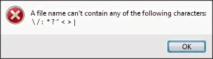Contains invalid characters