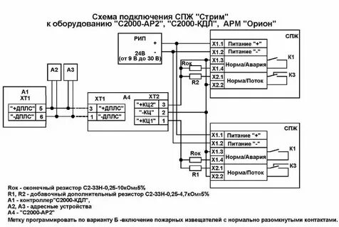 С2000 расключение