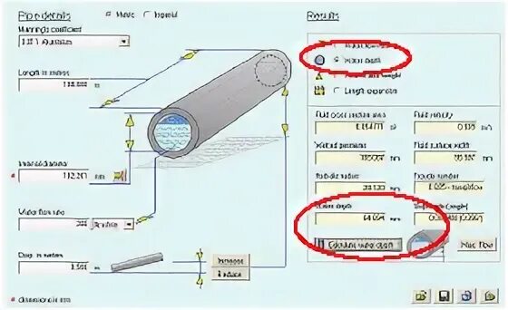 Internal length. Water Survey Pipe depth. Bubble Flow in Pipe. Calculating Complex Pipe for Flow of Gas. Calculate Pressure for Water with height 3mm.