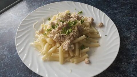 Макароны в сливочном соусе с молоком