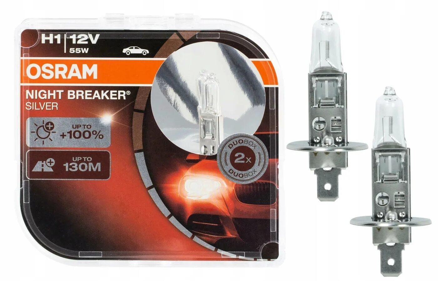 Лампа галогенная Osram Night Breaker Silver +100% 12v h1 55w 2 шт 64150nbs-HCB. Автолампа н4 12v 60/55w p43t Osram +100% Night Breaker Silver 64193nbs. Лампа 12v h4 60/55w p43t Osram Night Breaker Silver 2 шт. 64193nbs-HCB. Osram 64210nbshcb лампа Night Breaker Silver +100% 12v.