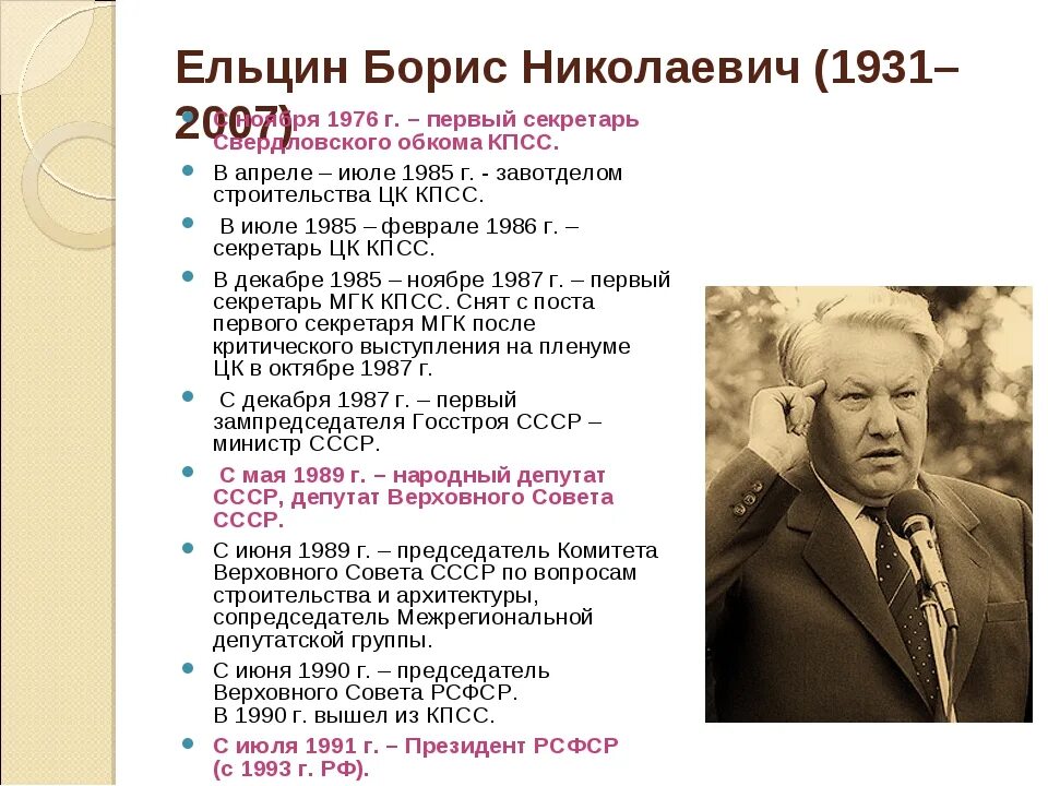 События периода президентства б.н. Ельцина:. Б Н Ельцин годы правления. Деятельность б н ельцина