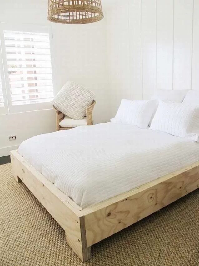 DIY Simple Bed Frame Simple bed frame, Simple bed, Diy bed frame