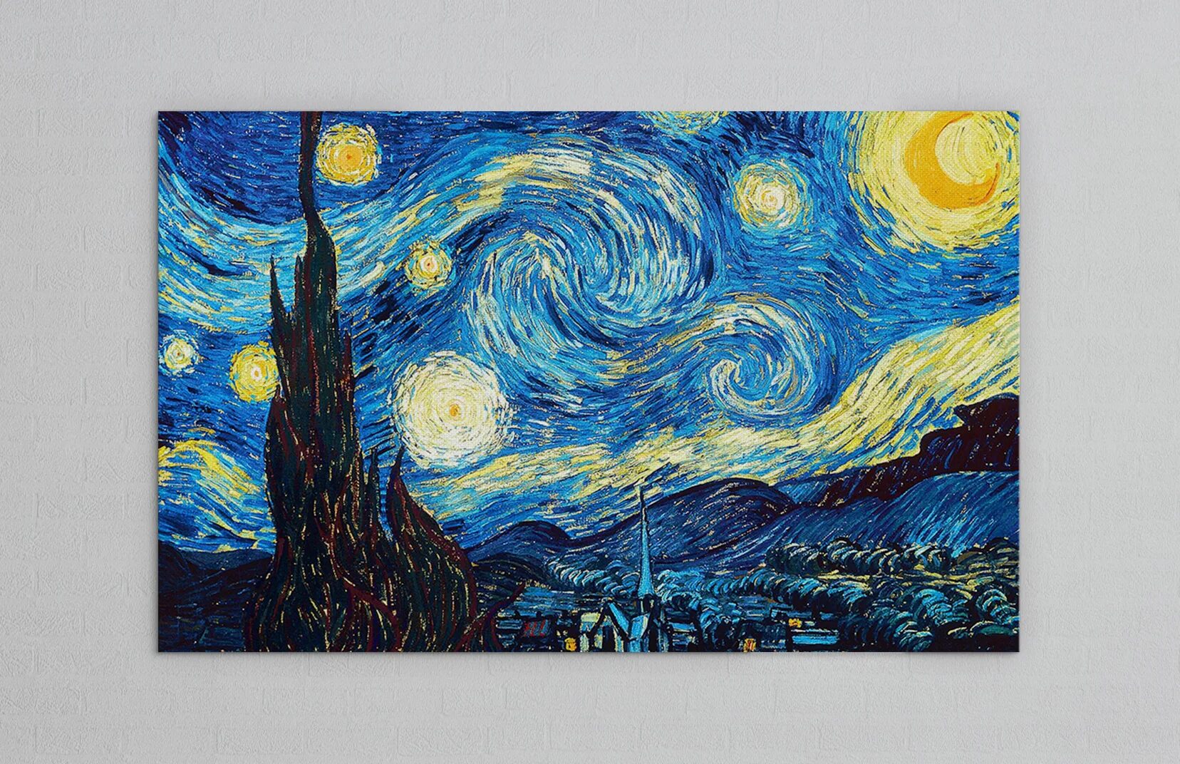 Картина звездная ночь. «Звёздная ночь» Ван Гог. Ван Гог Звёздная ночь оригинал. Картина Ван Гога Звездная ночь. Холст. Ван Гог "Звездная ночь".