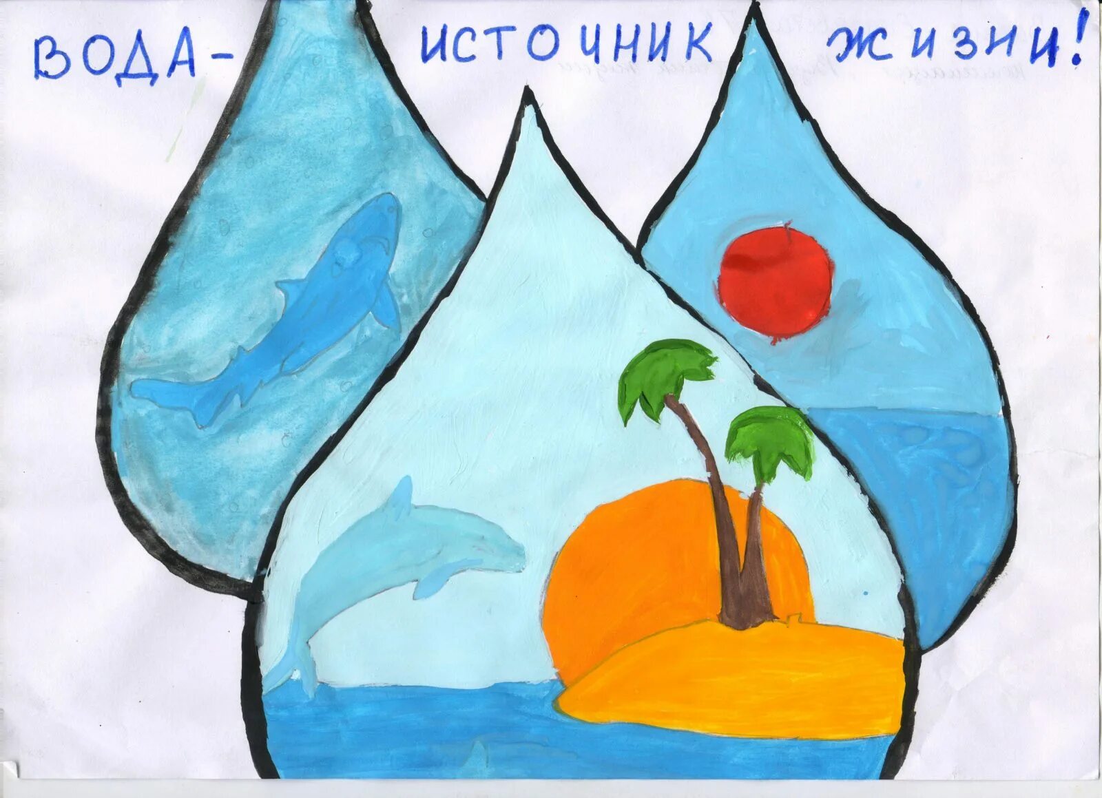 День воды поделка шаблон. Рисунок на тему вода. Рисование на тему вода - источник жизни. Рисунки на тему вода легкие. Детские рисунки берегите воду.