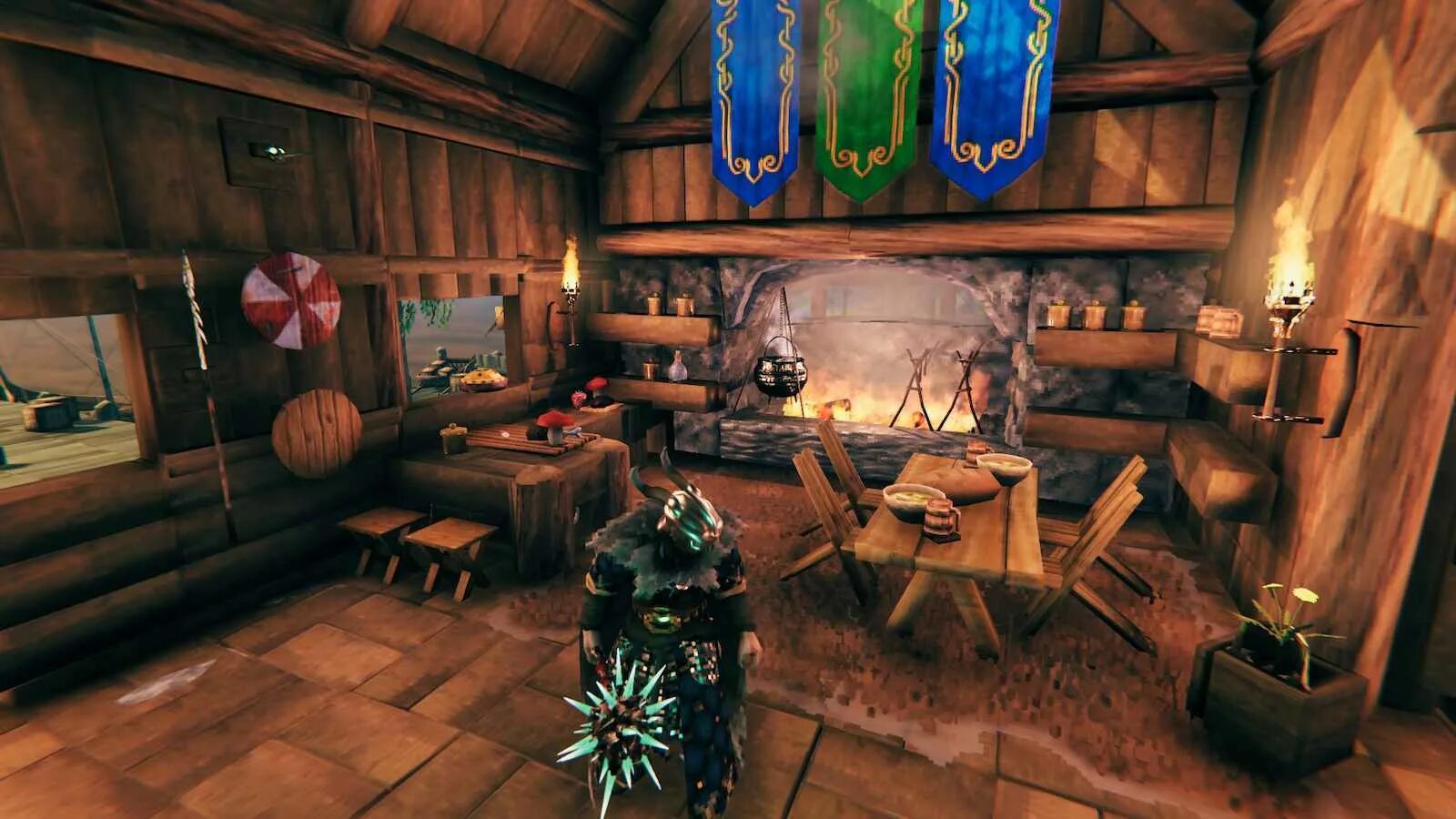 Valheim еда. Valheim. Valheim Tavern. Valheim кузница. Valheim интерьер.