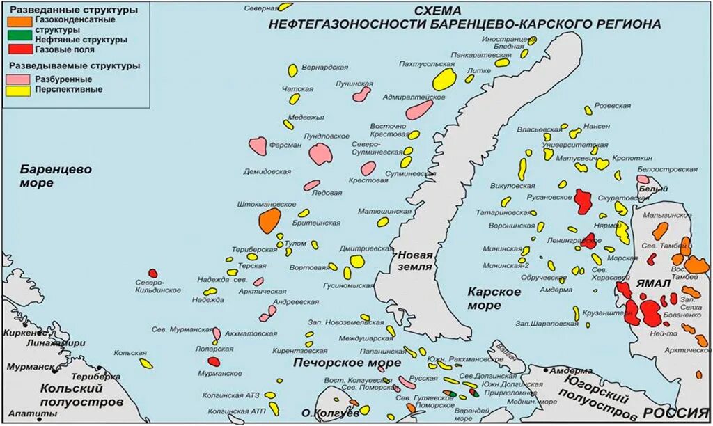 В каком море находится новая земля. Шельф карского моря месторождения. месторождение нефти победа в карском море. шельфовые месторождения карское море карта. месторождение нефти в баренцевом море.
