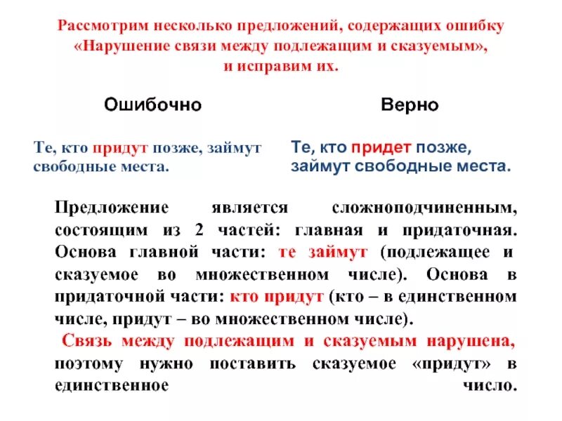 В каком предложении содержится ошибка. Ошибка между подлежащим и сказуемым. ошибка в связи между подлежащим и сказуемым. ошибка подлежащее и сказуемое егэ. ошибка с подлежащим и сказуемым.