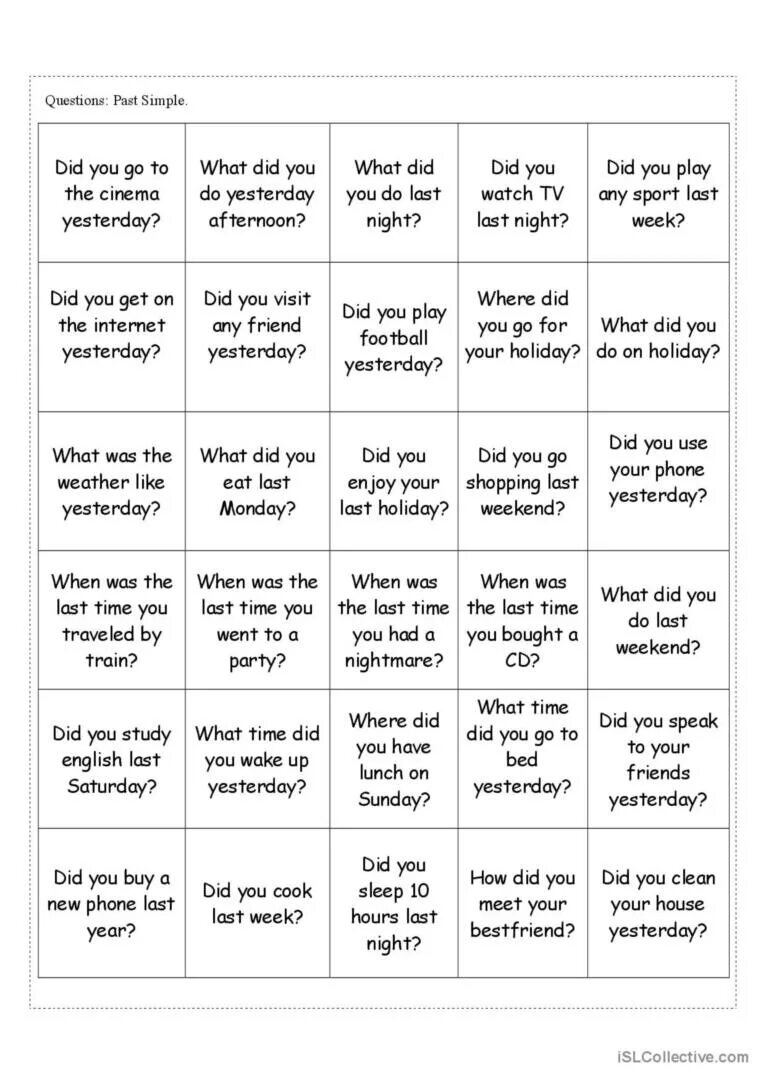 Past simple questions speaking activities Worksheets. Past simple speaking Cards Elementary. Past simple questions speaking Cards. Speaking activities for past simple. To be present simple speaking