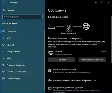 Параметры сетей передачи данных