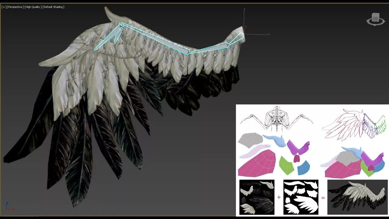 Wing model. Моделирование крылья. blender крылья. 3ds max wing rigging. дизайн крылья ангела.