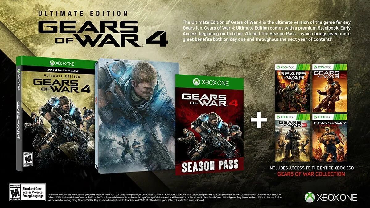 Ultimate edition игра. Xbox one gears 4 edition.