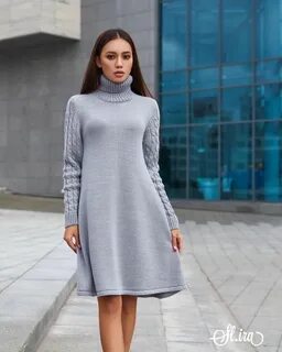 Платье серого цвета