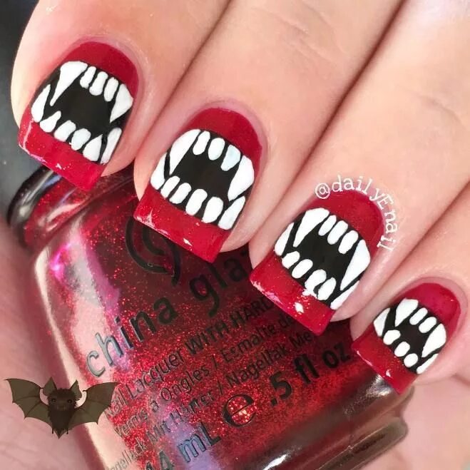 66 Halloween Nails Designs to Terrify Unhas gelinho, Unhas de gel, Unhas decorad