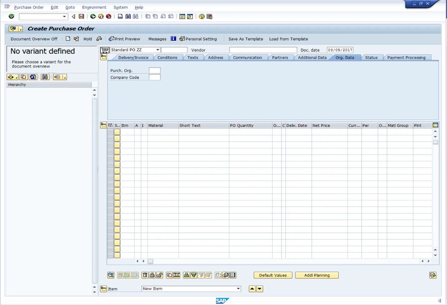Sap order. Net price. documents in order. urchase requisition.