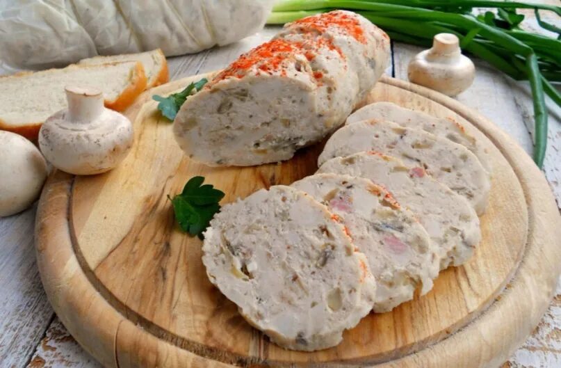 Рецепт как сделать колбасу из курицы