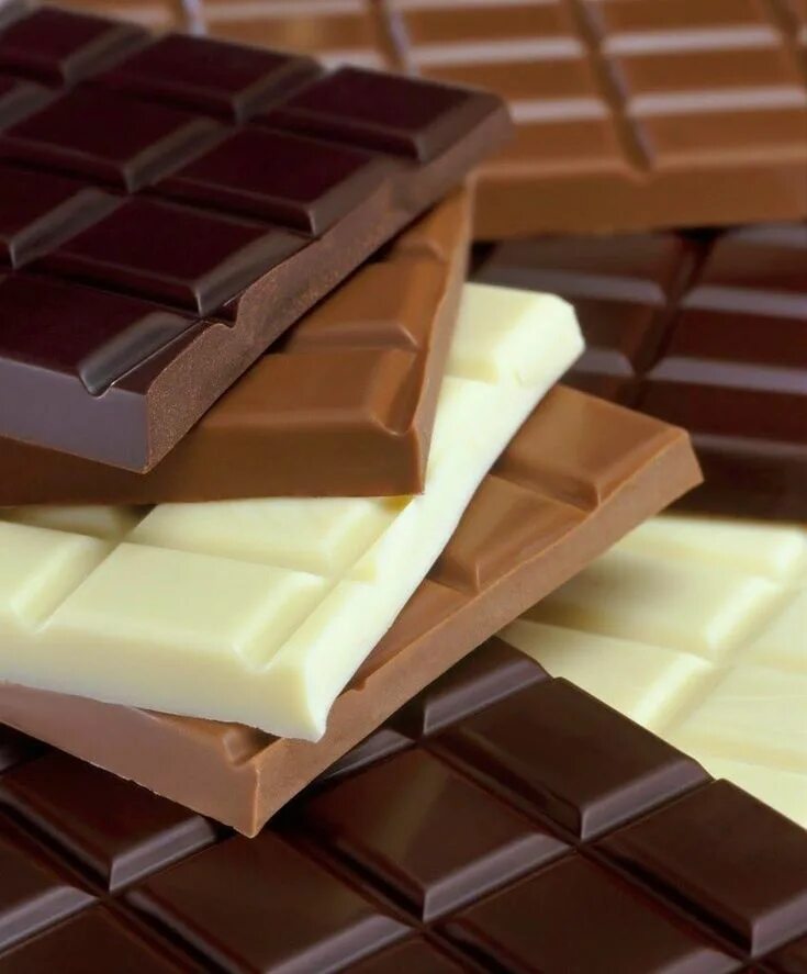 Шоколад. Шоколад разный. Полезный шоколад. Разные виды шоколада.