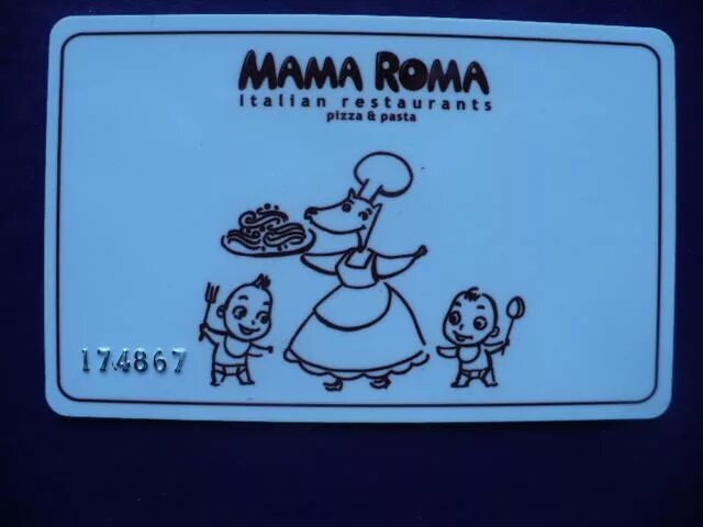 Mama ROMA скидочная карта.