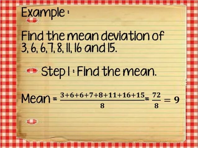 Mean deviation. How to calculate mean. How to find mean. How to find Standard deviation.