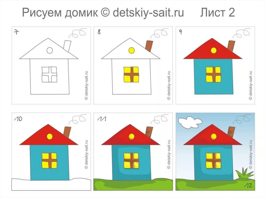 Рисуем дом 1 класс презентация. Рисунок дома для детей поэтапно. Рисование дом средняя группа. Домик рисунок для детей. Алгоритм рисования домика.