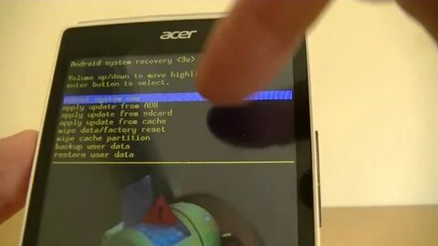 Как сбросить до заводских настроек acer