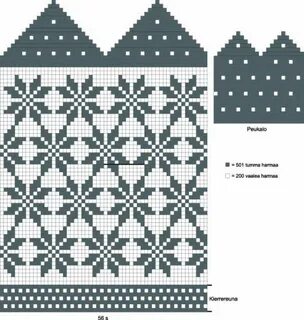 Схема жаккардовых варежек