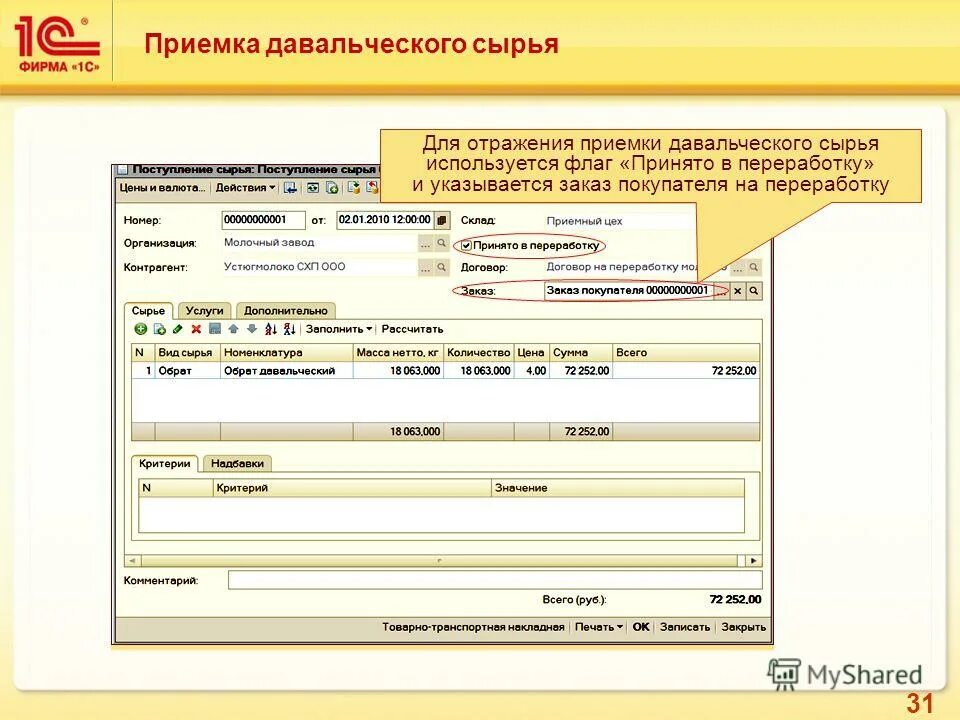 3. передача сырья в переработку в 1с 8. поступление давальческого сырья. график отпусков в 1с 8. схема переработки давальческого сырья.