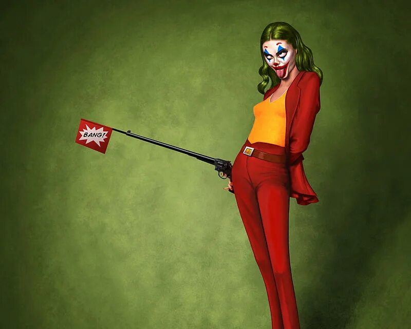 Девушка в зеленом парике. Джокер женщина. Джокер 2д. Lady joker. Wolfking 1/6.