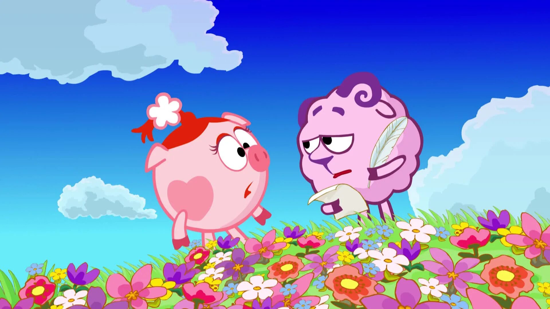 ёжик и крош из смешариков. смешарики серия вишневый сад. крош и нюша любовь. смешарики спокойной ночи малыши 2006. смешарики: азбука дружелюбия мультсериал кадры.