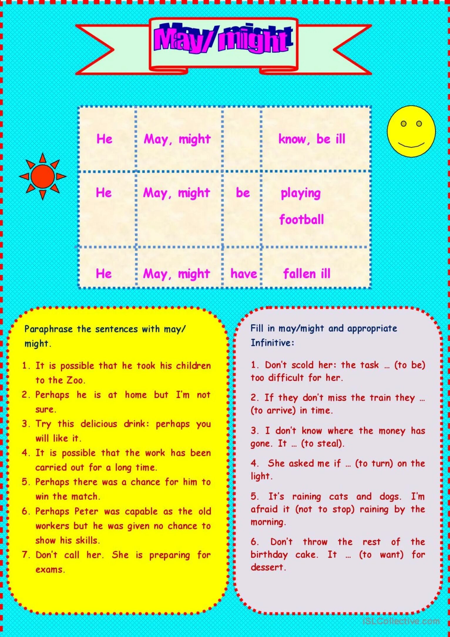 May worksheets. May might can разница Worksheet. Might have been грамматика. May might Grammar. May might sentences.