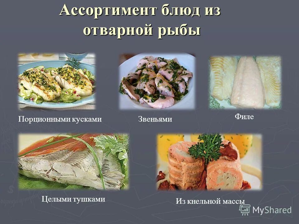 Ассортимент блюд из рыбы. Ассортимент блюд из припущенной рыбы. Ассортимент блюд из вареной рыбы. Презентация блюда из рыбы. Рыба организация процесса приготовления