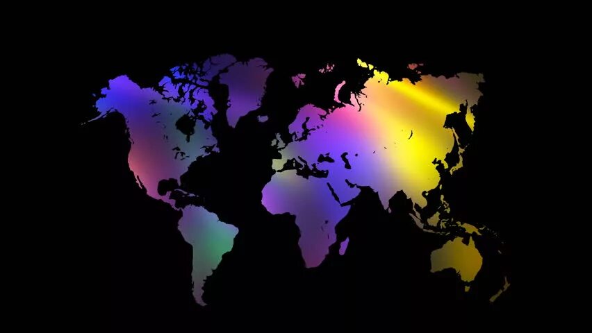 World is colours. Map on the Cover.