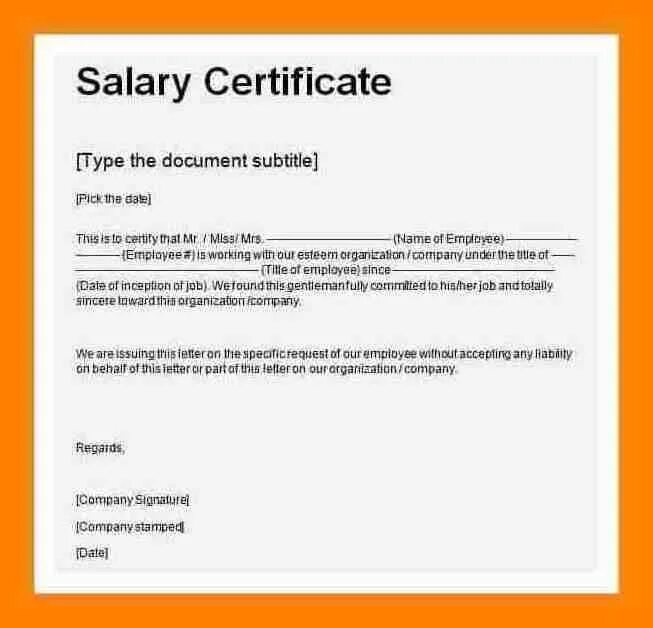 Salary Certificate. Salary Certificate образец. Salary Certificate Sample. Salary Certificate example.