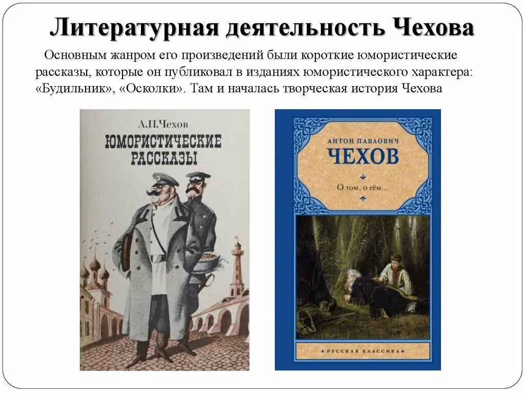 Литературная деятельность Чехова. Начало литературной деятельности Чехова. Презентация Литературная деятельность Чехова. Писательская деятельность Чехова. Шутливая пьеса 5