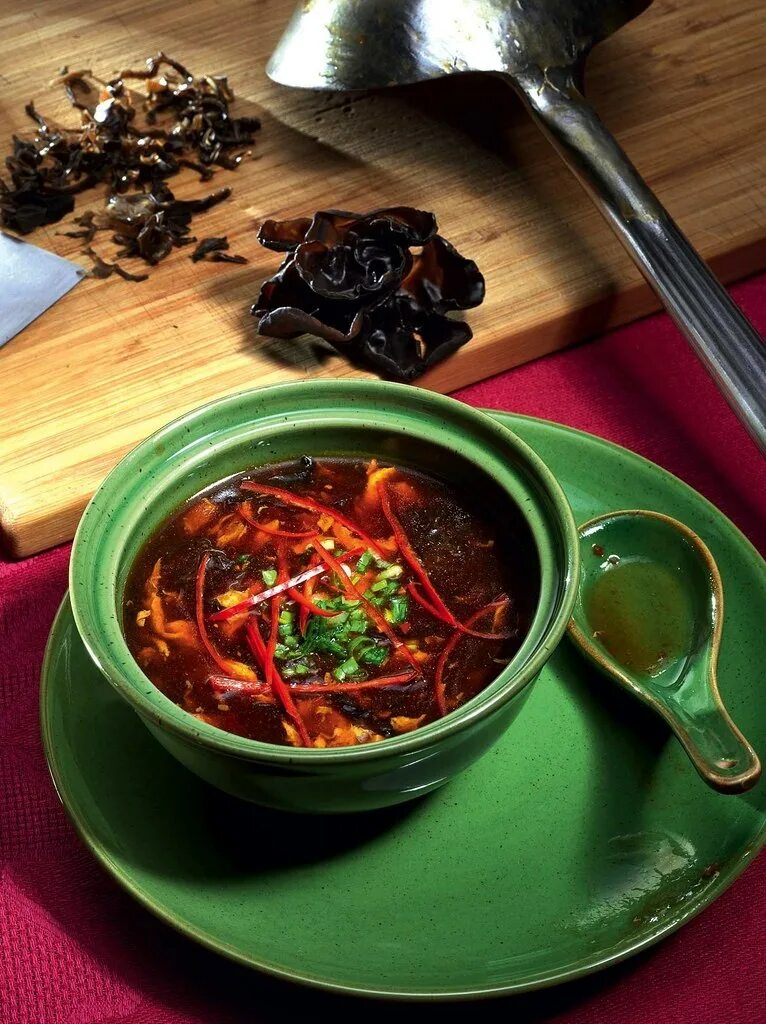 Острый суп Санторо. Кисло-острый суп Шаньдун. Сычуаньский острый суп. Кисло-сладкий острый суп.