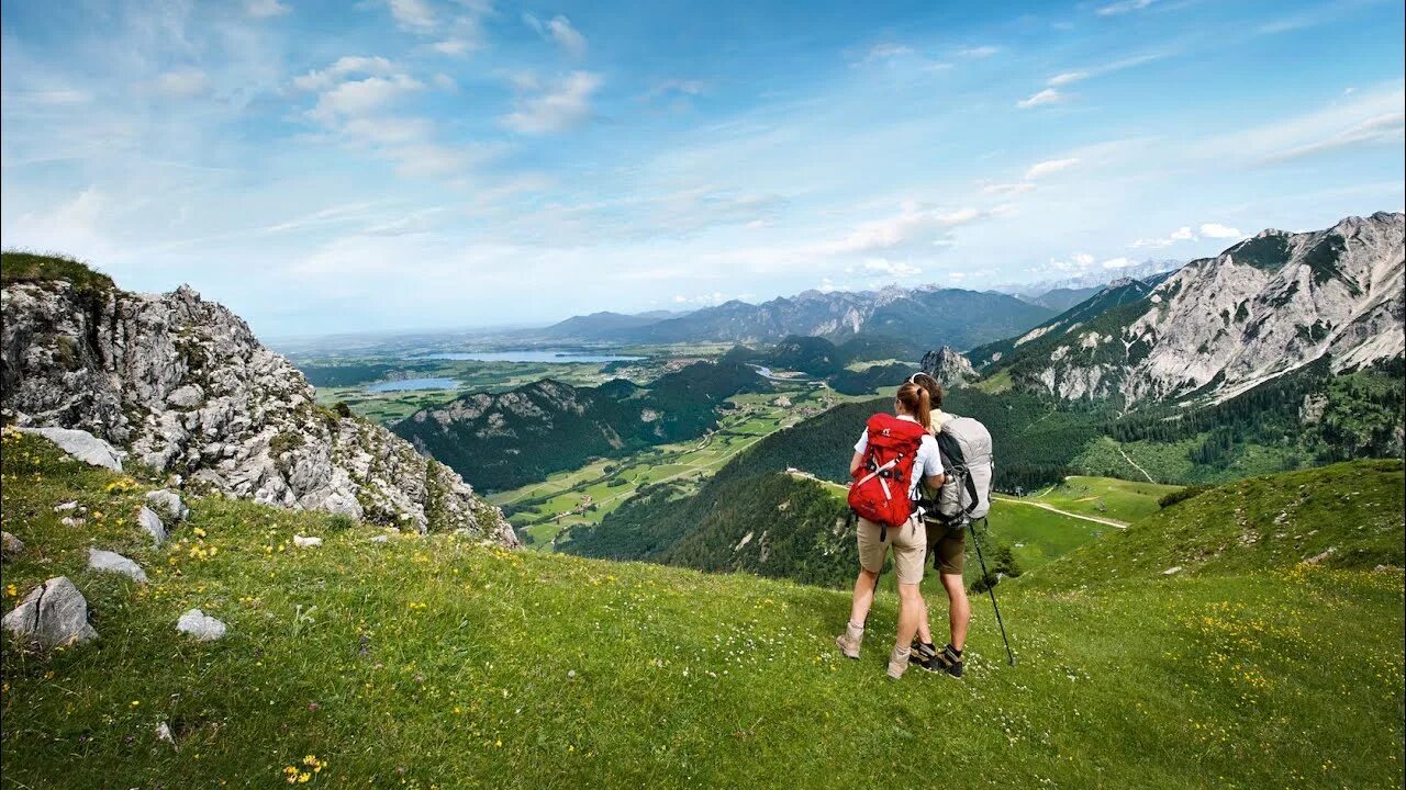 Кемптен горы. Мужские Northland Wandern. Allgäu Германия.