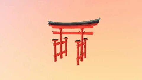 Torii Gate - 3D model by Gwen Dalmacio (@kgdalmacio) .