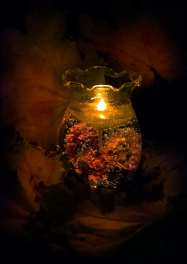 Осеннее колдовство. Магия осенней ночи. Цветы и свечи. Магические свечи. Загадочного вечера