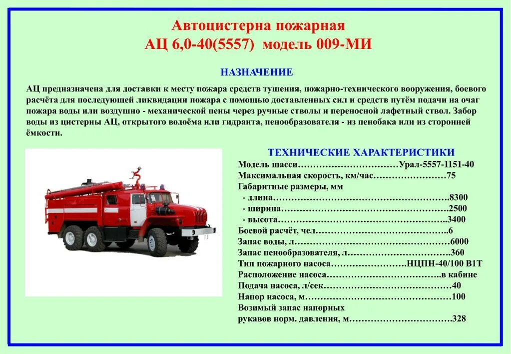 ТТХ пожарного автомобиля Урал 5557. ТТХ АЦ-40 Урал 5557 пожарных автомобилей. ТТХ пожарных автомобилей Урал АЦ 40. Урал 5557 пожарная автоцистерна характеристики.