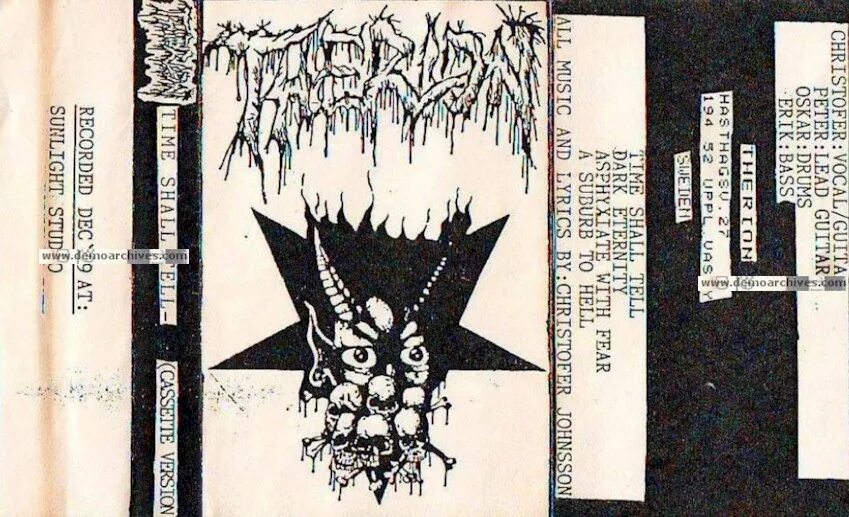 Time shall tell. Therion of darkness 1991. Therion of darkness 1991. Therion beyond sanctorum 1992. Time shall tell (ep).