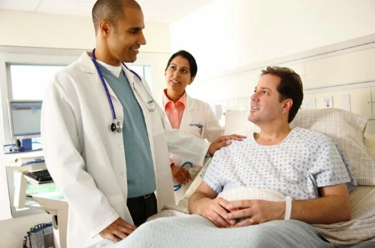 Doctor and Patient. Doctor in a Hospital. Patient waiting Doctor. Doctor treatment