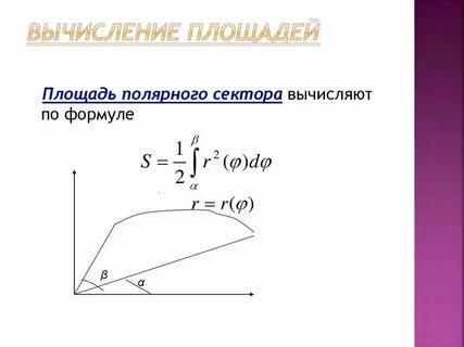 Площадь в полярной системе координат