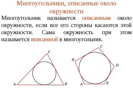 Многоугольник называется описанным