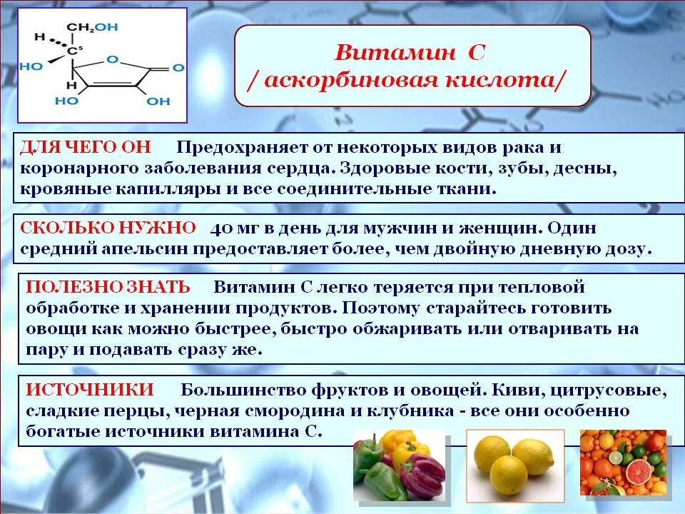 Аскорбиновая кислота. Витамин с аскорбиновая кислота. Факторы разрушения аскорбиновой кислоты. Факторы разрушающие витамин с.