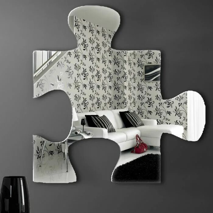 Дизайнерские зеркала. Пазл зеркало эстреллы. Зеркальный пазл. Пазлы из оргстекла. Пазл стикер.