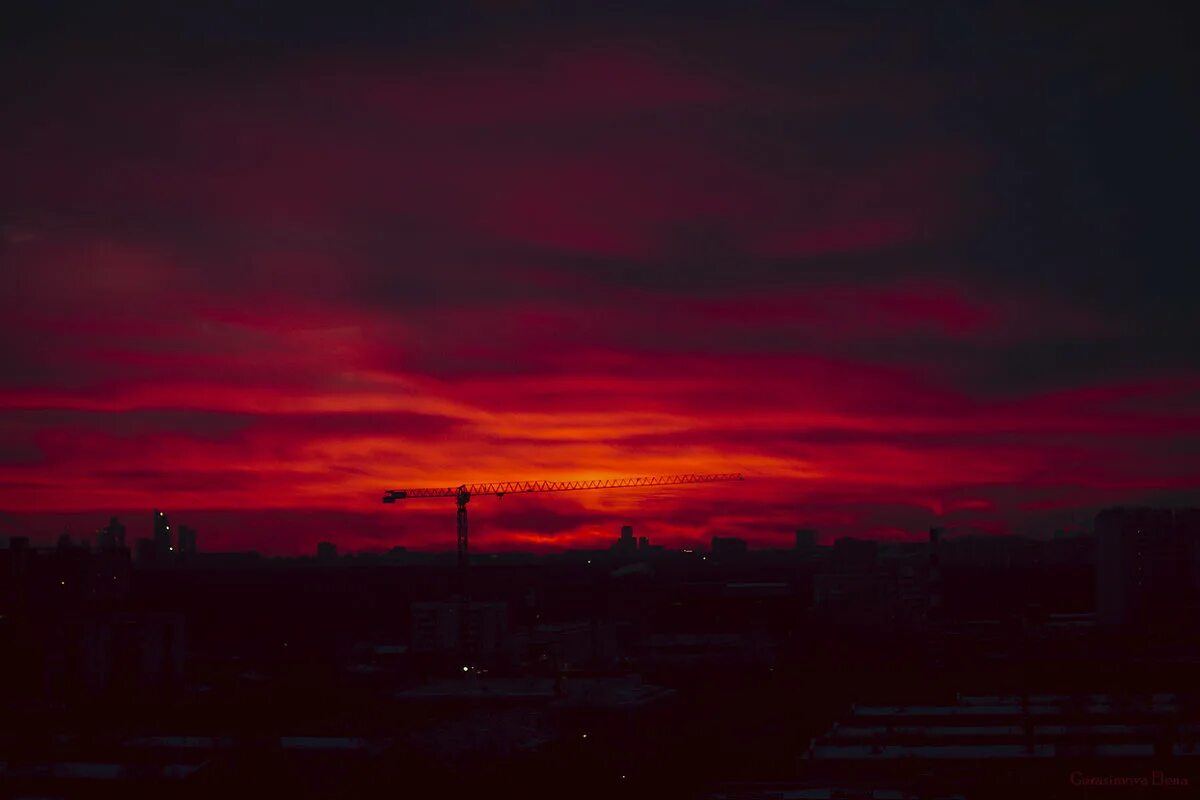 багряный закат. красивый закат в городе. красный закат в городе. закат в городе. вишневый закат домой.