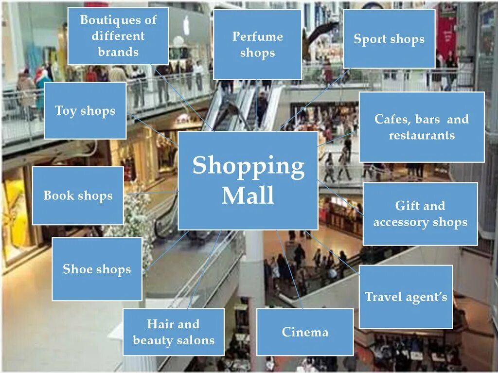 Лексика центр. Магазины на английском. Виды магазинов на английском. Shopping презентация. Виды шопинга на английском.